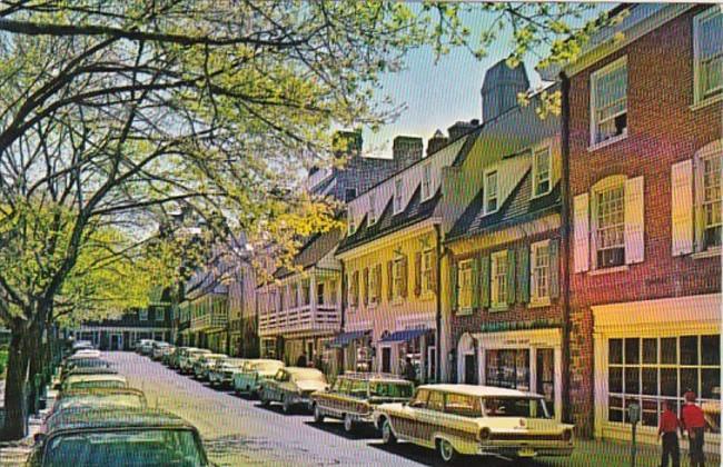 New Jersey Princeton Palmer Square West Street Scene 1969