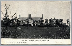 Postcard Egypt MA c1905? Hall and Laundry at Dreamworld Scituate Duplex Cancel