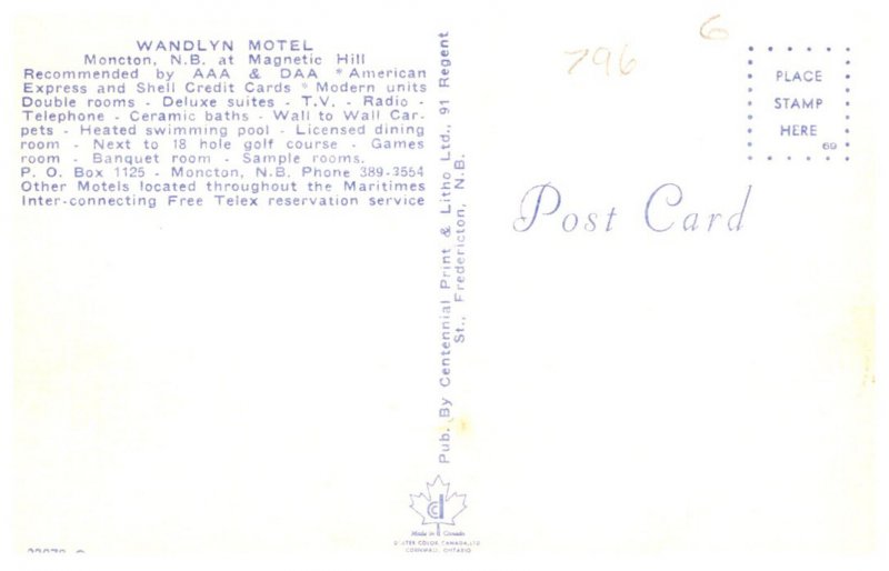 New Brunswick  Moncton  Wandlyn Motel