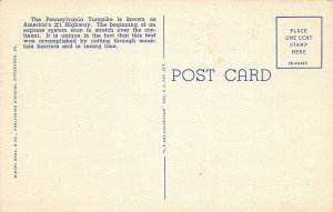 LPS90 Pennsylvania Turnpike LARGE big letter Postcard