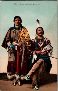 Mint Artist Postcard USA Indian Native Americans Ute Chief Wife