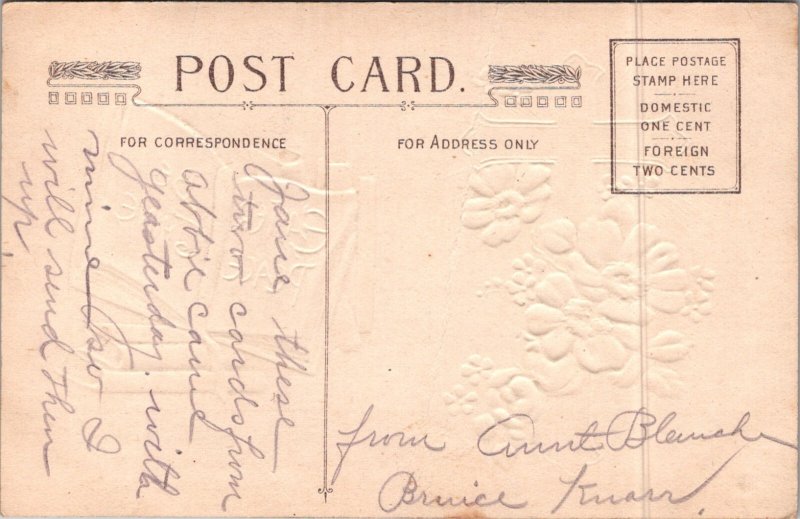 Cross Flowers Books Easter Peace Be Thine Postcard