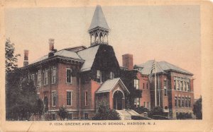 J86/ Madison New Jersey Postcard c1910 Greene Ave Public School 264