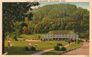 Vintage Postcard 1930's View of Hotel Greystone Gatlinburg Tennessee TN