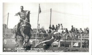 Canada Calgary Stampede Richard Thompson Bull Riding Vintage RPPC 08.04