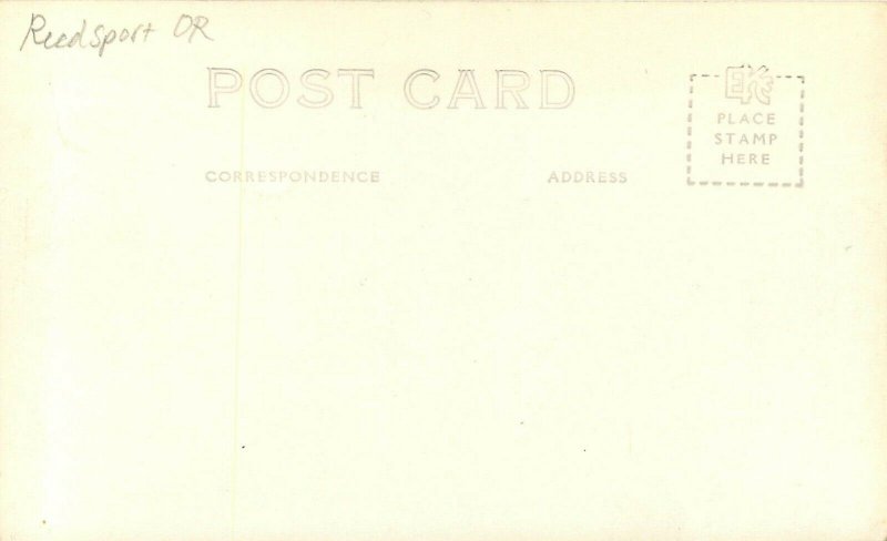 c1936 RPPC Postcard; Moderne Umpqua River Swing Span Bridge, Reedsport OR