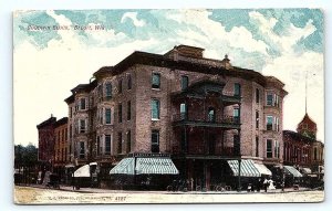 BELOIT, WI Wisconsin ~ GOODWIN BLOCK Street Scene 1909 Rock County Postcard