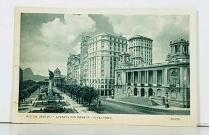 Rio De Janeiro Avenida Rio Branco Cinelandia Brazil Postcard J11