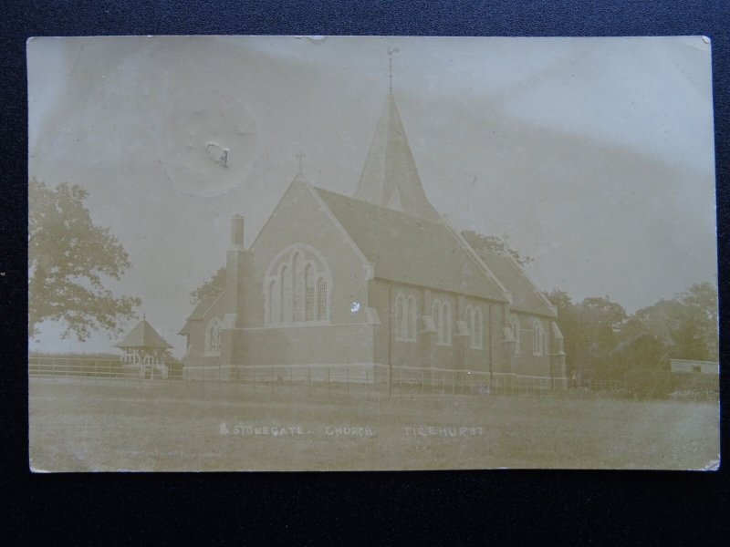 Sussex TICEHURST / STONEGATE St. Peters Church c1906 RP Postcard by Lavender