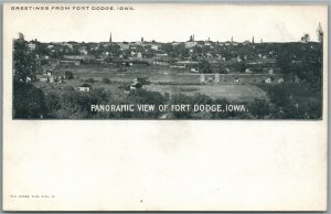 FORT DODGE IA PANORAMIC VIEW ANTIQUE POSTCARD