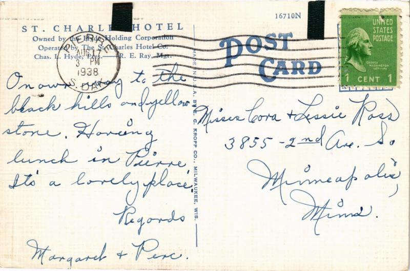 ST CHARLES HOTEL PIERRE SOUTH DAKOTA