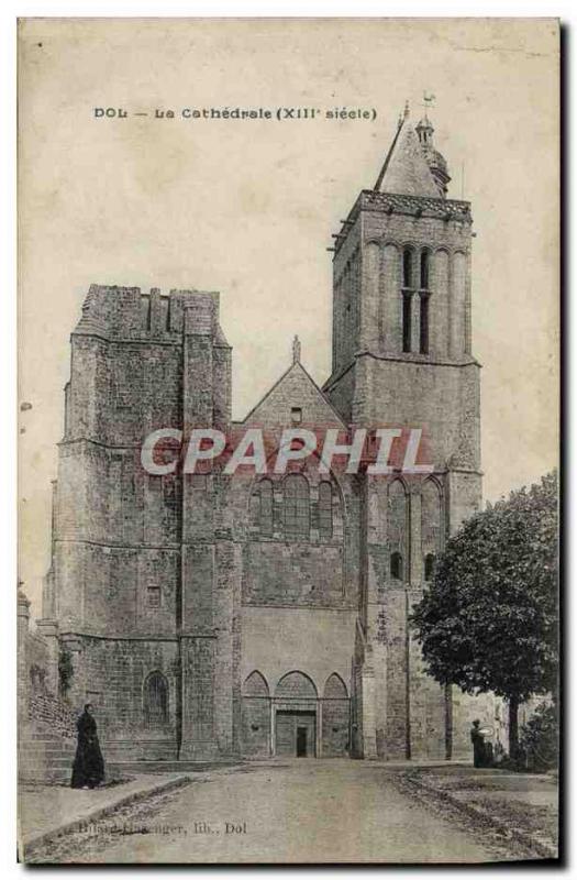 Old Postcard Dol La Cathedrale