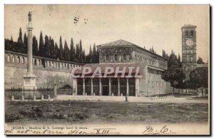 Italy - Italia - Roma - Roma - Basilica di fuori le mura Lorenza S - Old Post...