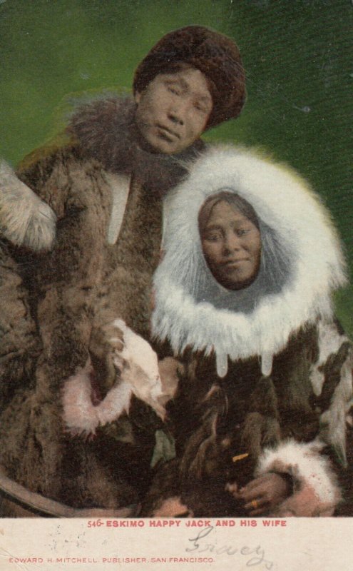 Eskimo Happy Jack & wife ,  Alaska , 1907