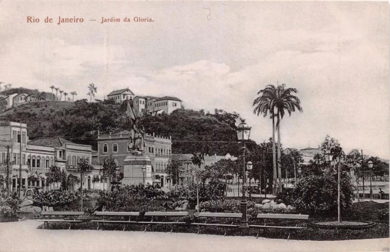 RIO DE JANEIRO BRAZIL~JARDIM da GLORIA~REAL PHOTO POSTCARD 1910s