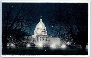 Postcard - The Capitol At Night - Washington, District of Columbia