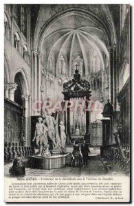 Old Postcard Sens Interior of the cathedral with the tomb of the Dauphin