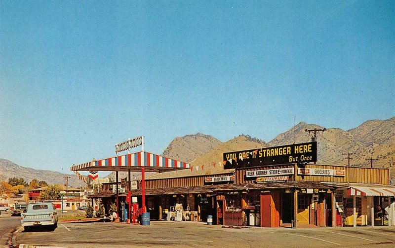 KERNVILLE, CA Whiskey Flats Roadside Gas Station & Store c1960s Vintage Postcard