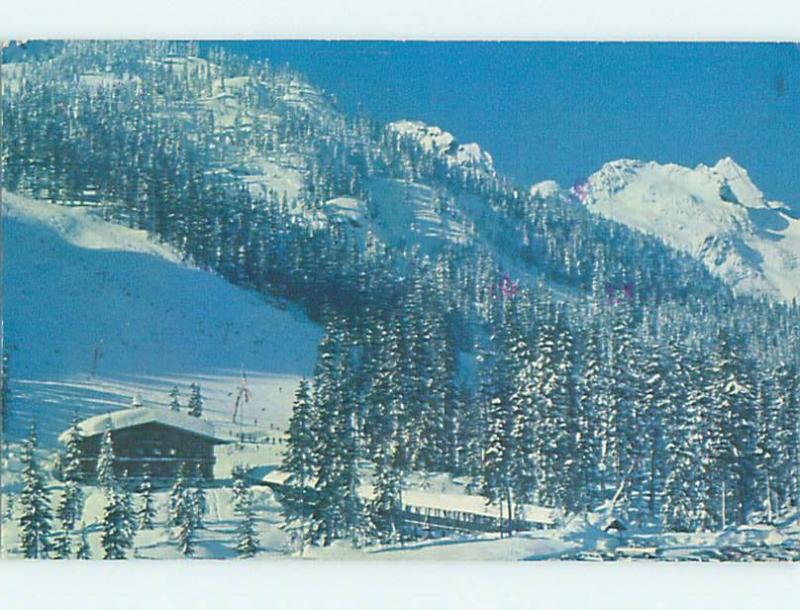 Pre-1980 LODGE SCENE Snoqualmie Pass Washington WA J7667