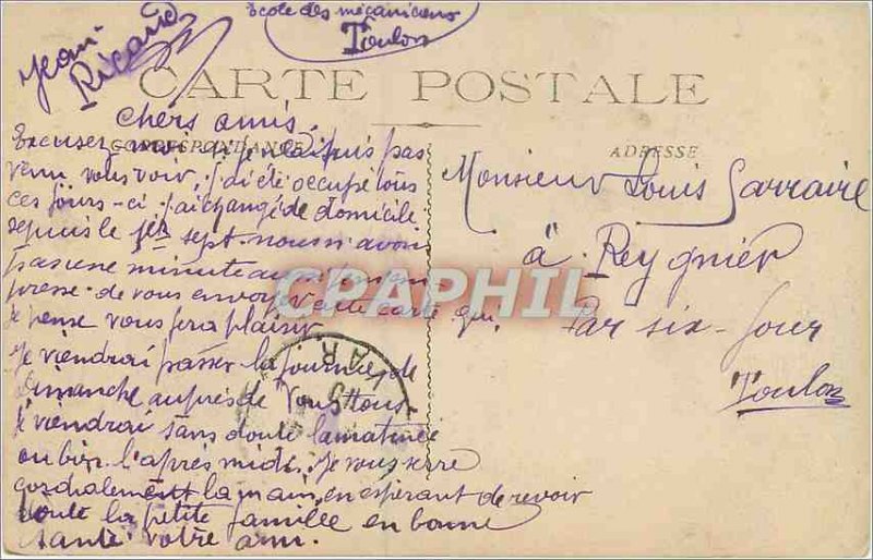 'Old Postcard Toulon Caisse d''Epargne'