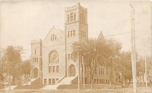 F83/ Sioux Falls South Dakota Postcard RPPC 1910 Church Building