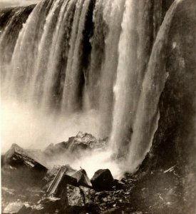 RPPC Below Horsehoe Falls Niagara Falls, New York Real Photo Postcard EKC