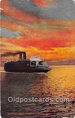 Straits of Mackinac Railroad Ferry Ship 1911 