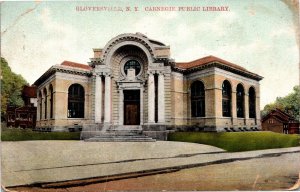 Postcard NY Gloversville Carnegie Public Library