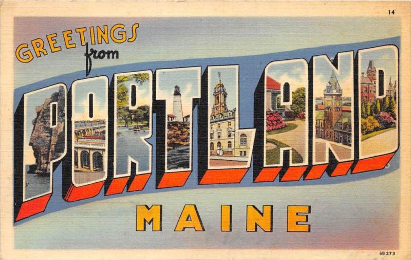 LARGE LETTER  Greetings from Portland, Maine