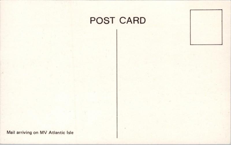 Mail Arriving on MV Atlantic Island Cyprus Cargo Ship Unused Postcard D40