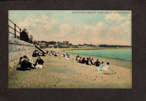 MA Winthrop Massachusetts Beach Scene Cottages Houses Postcard Mass