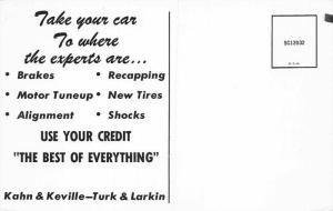 San Francisco CA Kahn & Keville Goodyear Tire & Battery Delivery Van Postcard