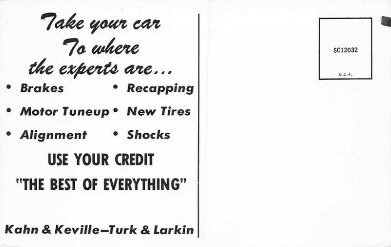 San Francisco CA Kahn & Keville Goodyear Tire & Battery Delivery Van Postcard