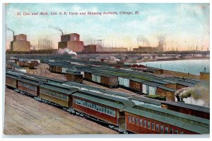 Chicago Illinois IL Postcard Cen. And Mich. Cen. Railroad Yards Shipping 1908