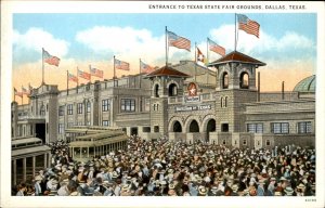 Dallas Texas State Fairgrounds Entrance c1900-20s Vintage Postcard