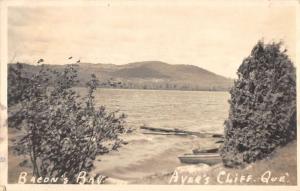 Ayers Cliff Quebec Canada Bacons Bay Real Photo Antique Postcard K106984