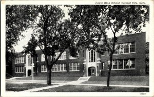 View of Junior High School, Central City NE Vintage Postcard H77