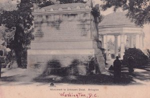 Monument To Unknown Dead Arlington Washington Old Postcard