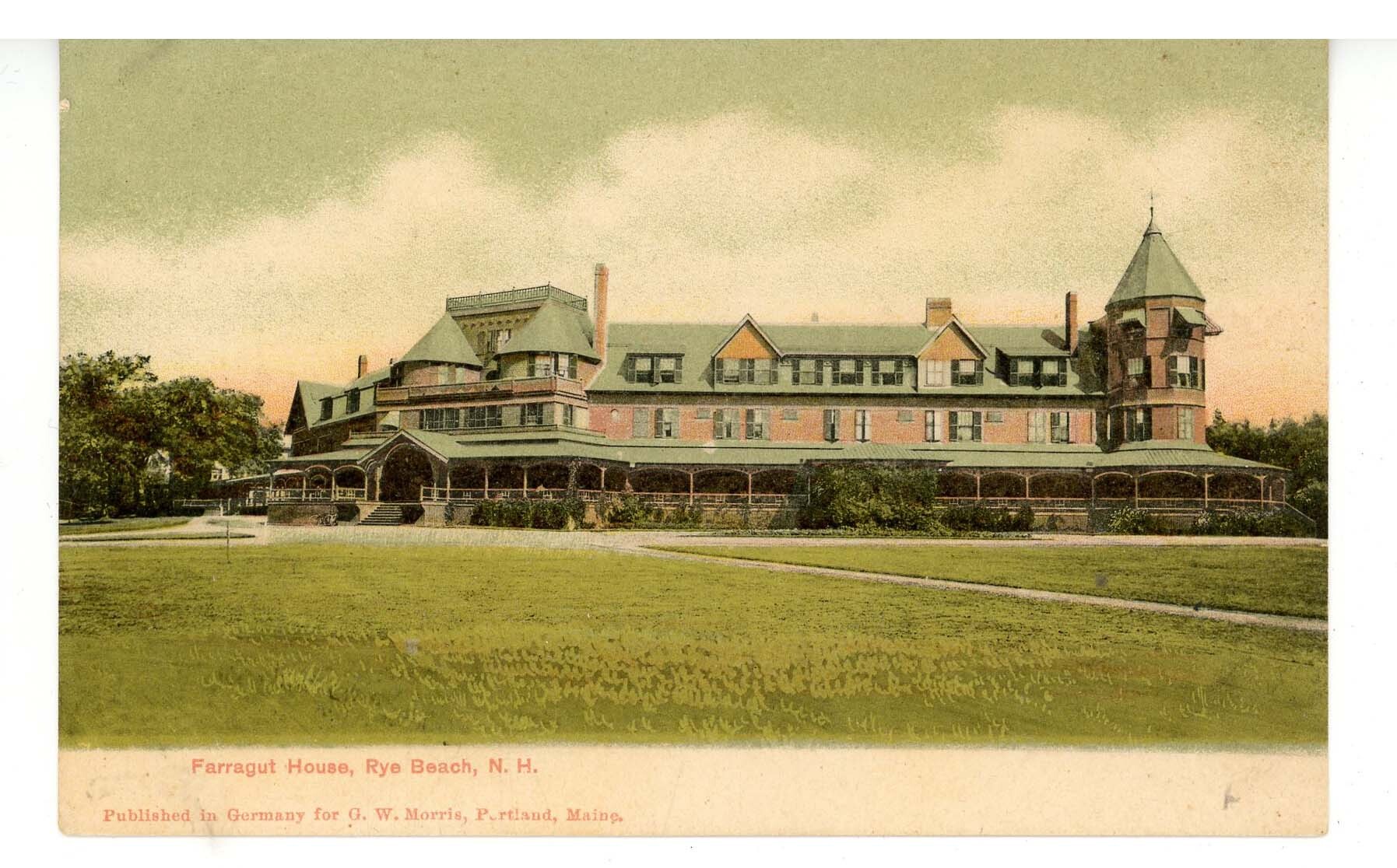 NH Rye Beach. The Farragut House United States New Hampshire