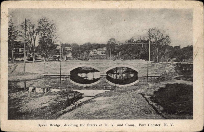 Port Chester NY New York Bryan Bridge c1905 Postcard