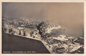 Helgoland Schleswig-Holstein Germany air view of area real photo pc Y13907