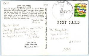 Postcard - Lime Kiln Farm - Climax, New York