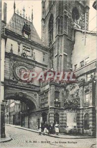 Old Postcard Rouen Grosse Horloge