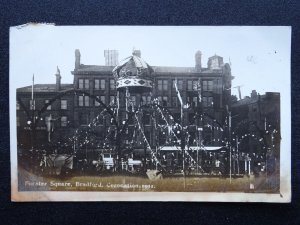 West Yorkshire Bradford FORSTER SQUARE Coronation Celebrations c1911 RP Postcard