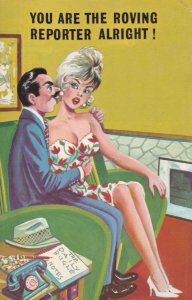Randy Journalist Roving Newspaper Reporter Telephone Comic Postcard