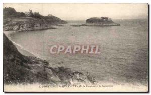 Postcard Old Portrieux St Quay L & # 39Ile Countess and Semaphore