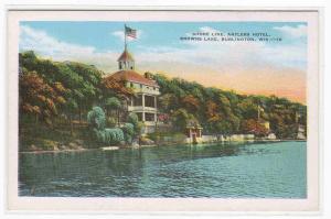 Antlers Hotel Shoreline Burlington Wisconsin postcard