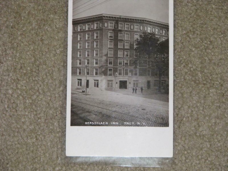 Rensselaer Inn, Troy, N.Y., RPPC, 1913, used vintage card