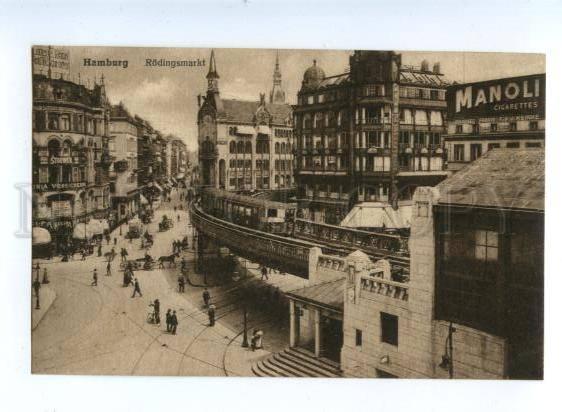 151599 Germany HAMBURG Rodingsmarkt Station ADVERTISING OLD PC