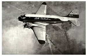 Lake Central Airlines Douglas DC-3 International Air Museum Postcard N21716